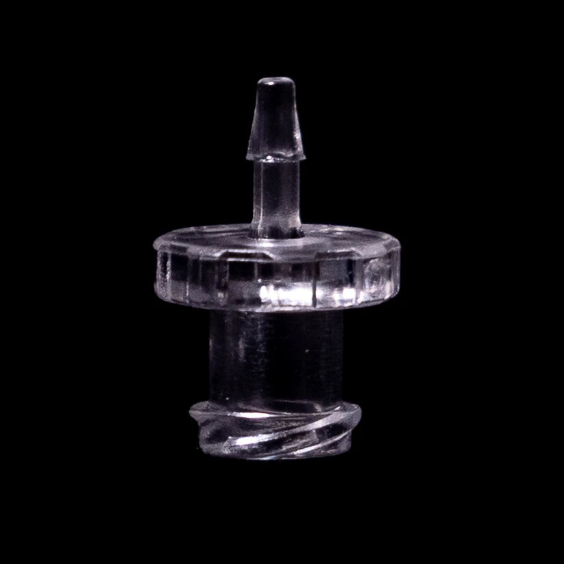 Hun luer lock til 1/16" (1.6mm) slange adapter klar polycarbonat. Autoklaverbar