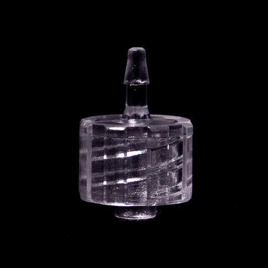 Han luer lock til 1/16" (1.6mm) slange adapter klar polycarbonat. Autoklaverbar