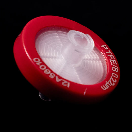 25mm. 0.22μm hydrofobe PTFE sprøjtefilter ikke steril. Autoklaverbar.